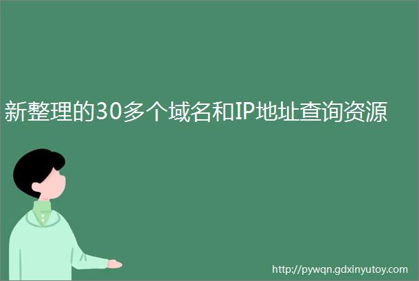 新整理的30多个域名和IP地址查询资源